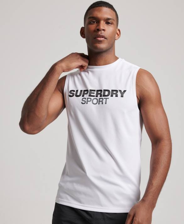 ενεργό φανελάκι άνδρες είδη ένδυσης άσπρο Superdry L02L1418