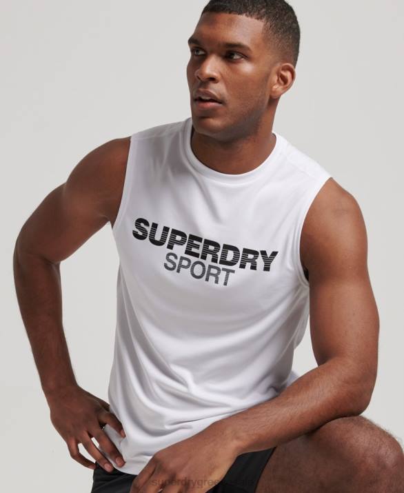 ενεργό φανελάκι άνδρες είδη ένδυσης άσπρο Superdry L02L1418