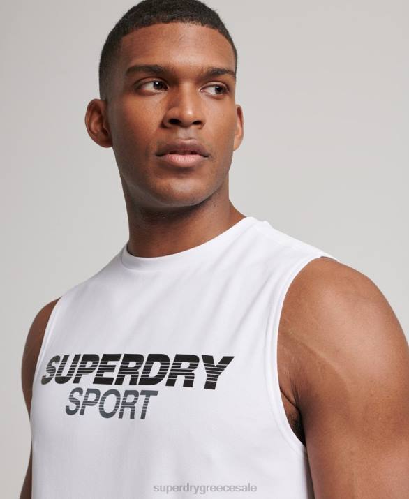 ενεργό φανελάκι άνδρες είδη ένδυσης άσπρο Superdry L02L1418