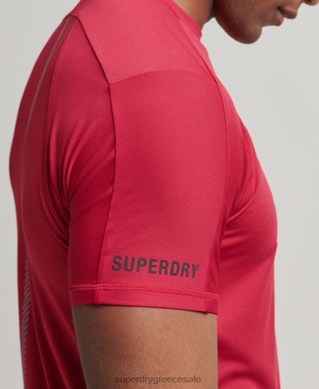 τρέξιμο κοντομάνικο μπλουζάκι άνδρες Superdry είδη ένδυσης 00T2R5395 το κόκκινο