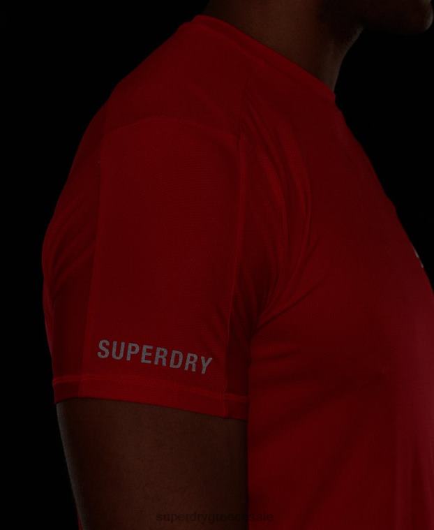 τρέξιμο κοντομάνικο μπλουζάκι άνδρες Superdry είδη ένδυσης 00T2R5395 το κόκκινο