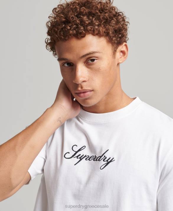 t-shirt κληρονομιάς άνδρες είδη ένδυσης άσπρο Superdry L02L4822