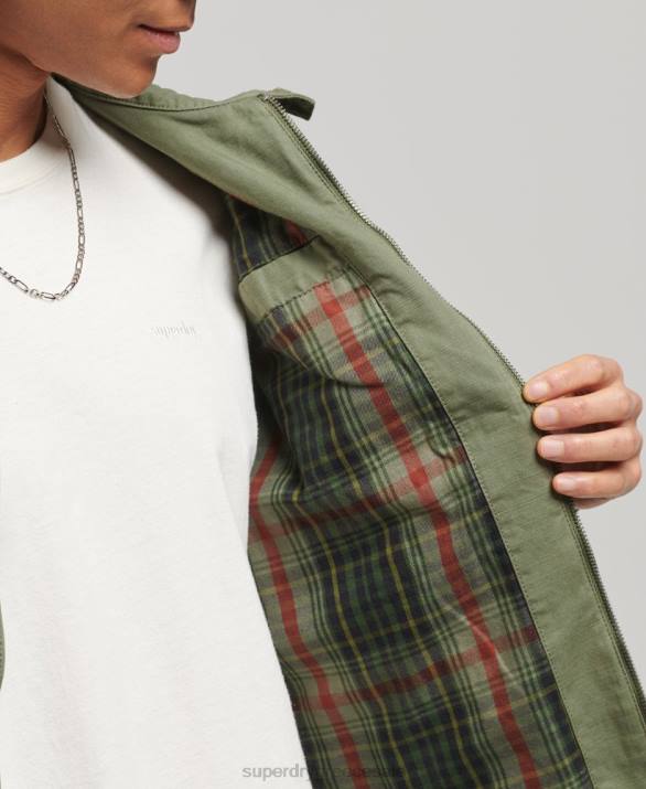 κλασικό σακάκι Harrington άνδρες είδη ένδυσης χακί Superdry L02L905