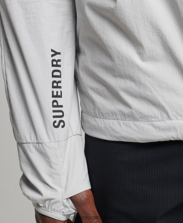 σακάκι για τρέξιμο άνδρες Superdry είδη ένδυσης 00T2R5389 ανοιχτό γκρι