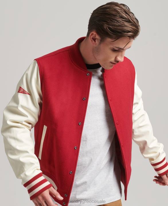 κολεγιακό πανεπιστήμιο bomber jacket άνδρες είδη ένδυσης το κόκκινο Superdry L02L1105