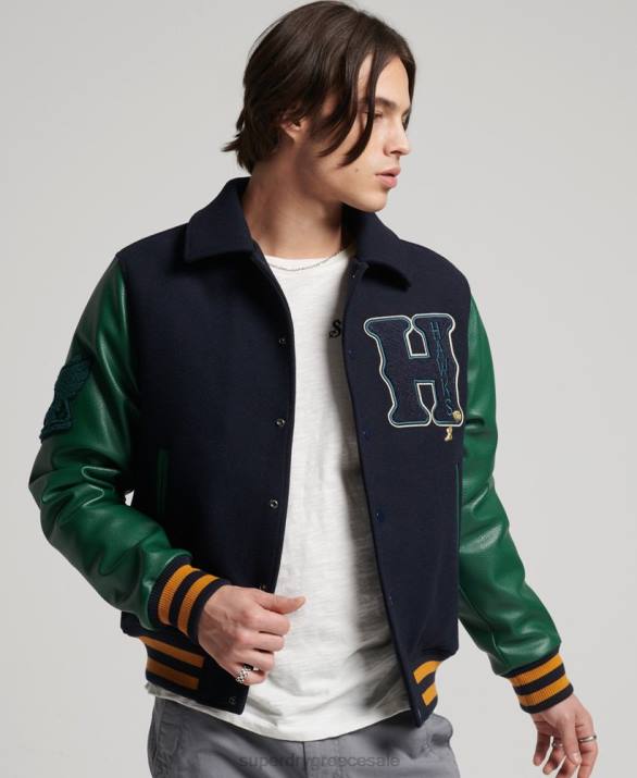 μικτό πανεπιστήμιο bomber jacket άνδρες είδη ένδυσης ΠΟΛΕΜΙΚΟ ΝΑΥΤΙΚΟ Superdry L02L4569