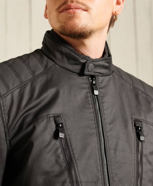 μπουφάν carbon biker άνδρες είδη ένδυσης μαύρος Superdry L02L4688