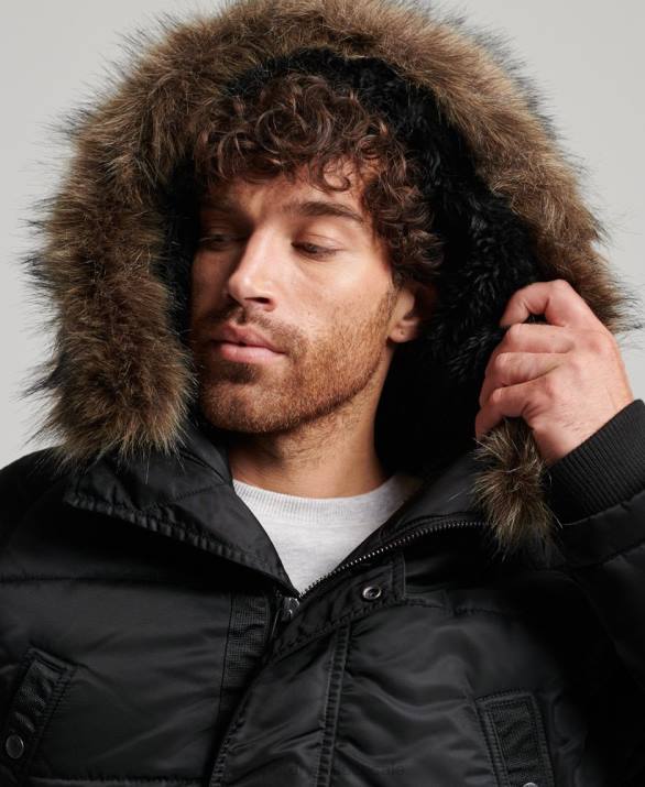 σακάκι chinook parka άνδρες είδη ένδυσης σκούρο γκρι Superdry L02L4447