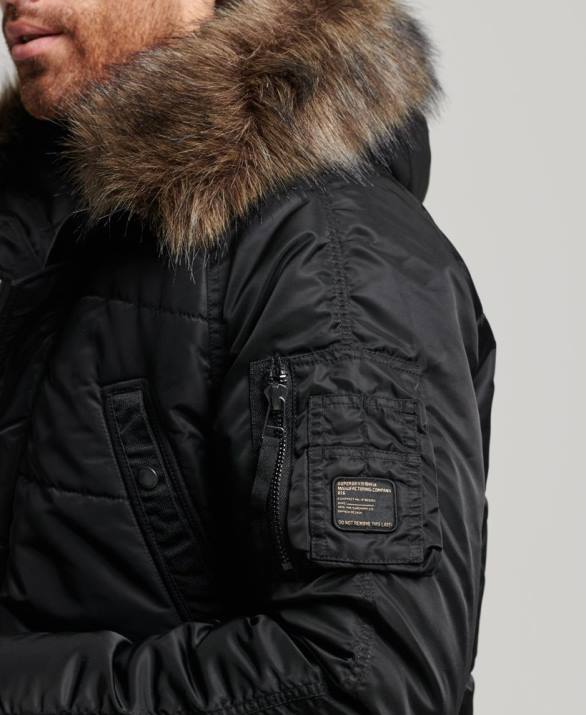 σακάκι chinook parka άνδρες είδη ένδυσης σκούρο γκρι Superdry L02L4447