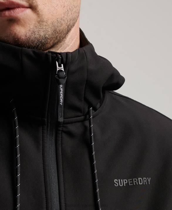 code tech rib trekker jacket άνδρες είδη ένδυσης μαύρος Superdry L02L942