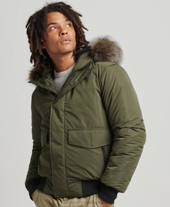 everest bomber jacket άνδρες είδη ένδυσης χακί Superdry L02L4452