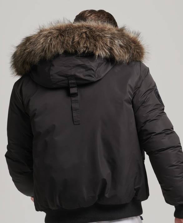 everest bomber jacket άνδρες είδη ένδυσης σκούρο γκρι Superdry L02L4503