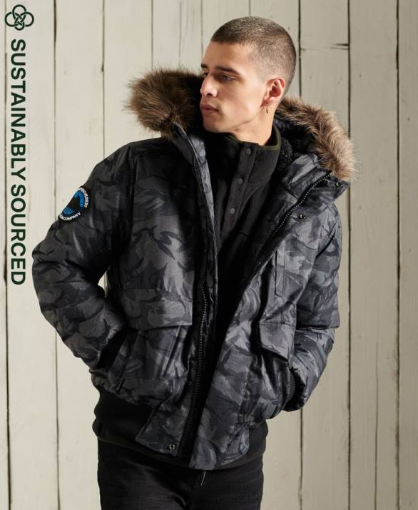 everest bomber jacket άνδρες είδη ένδυσης γκρί Superdry L02L4631