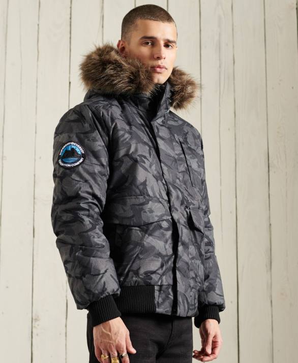 everest bomber jacket άνδρες είδη ένδυσης γκρί Superdry L02L4631