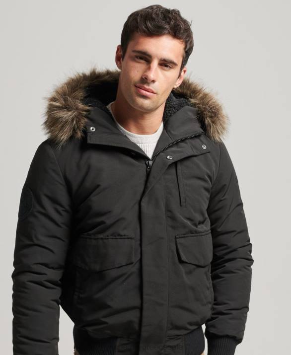 everest bomber jacket άνδρες είδη ένδυσης σκούρο γκρι Superdry L02L983