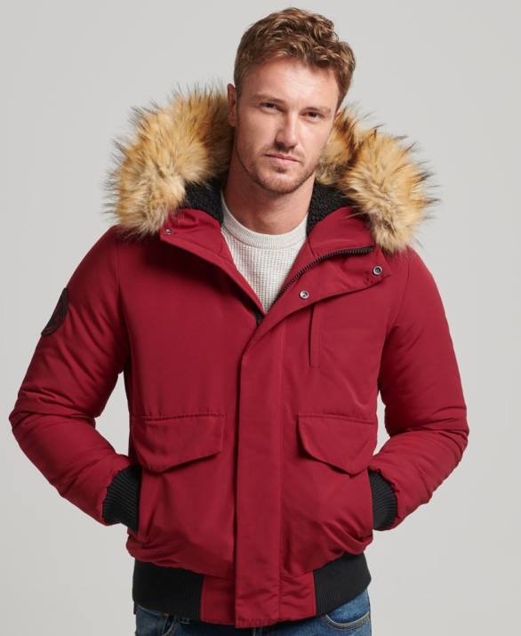 everest bomber jacket άνδρες είδη ένδυσης το κόκκινο Superdry L02L992