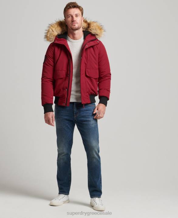 everest bomber jacket άνδρες είδη ένδυσης το κόκκινο Superdry L02L992