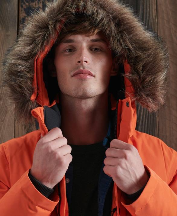 everest down snow bomber jacket άνδρες είδη ένδυσης πορτοκάλι Superdry L02L1194