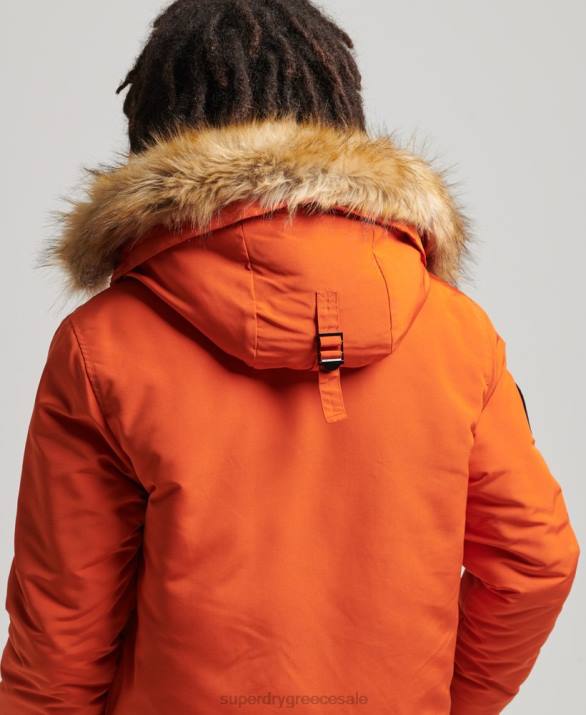 με κουκούλα everest faux fur parka άνδρες είδη ένδυσης πορτοκάλι Superdry L02L1004