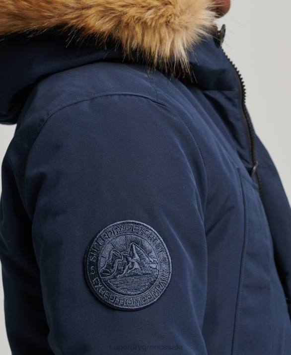 με κουκούλα everest faux fur parka άνδρες είδη ένδυσης ΠΟΛΕΜΙΚΟ ΝΑΥΤΙΚΟ Superdry L02L1005