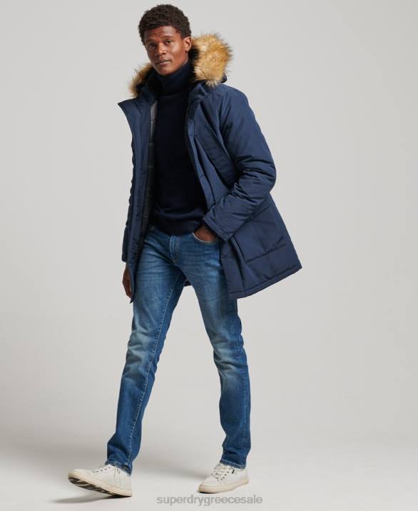 με κουκούλα everest faux fur parka άνδρες είδη ένδυσης ΠΟΛΕΜΙΚΟ ΝΑΥΤΙΚΟ Superdry L02L1005