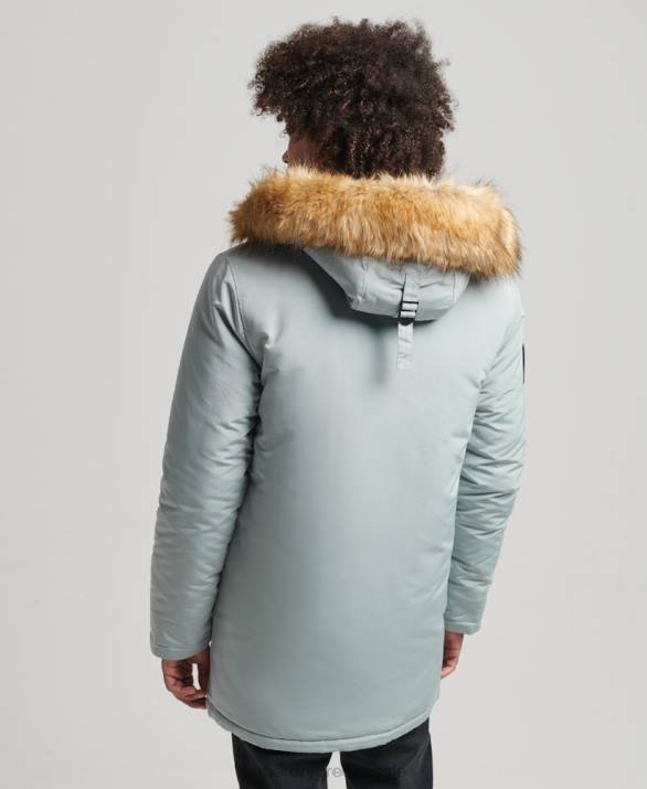 με κουκούλα everest faux fur parka άνδρες είδη ένδυσης γαλάζιο Superdry L02L1007