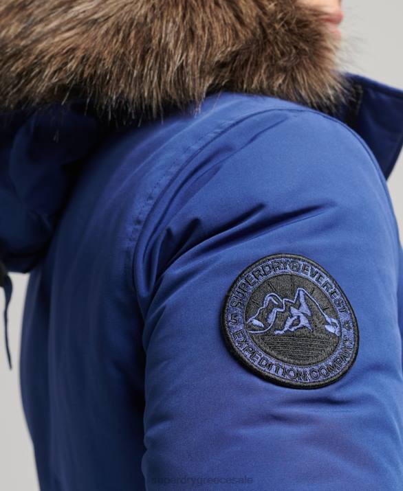 με κουκούλα everest faux fur parka άνδρες είδη ένδυσης ΠΟΛΕΜΙΚΟ ΝΑΥΤΙΚΟ Superdry L02L4498