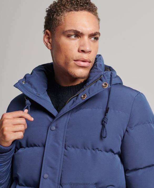 everest puffer jacket με κουκούλα άνδρες είδη ένδυσης ΠΟΛΕΜΙΚΟ ΝΑΥΤΙΚΟ Superdry L02L1129