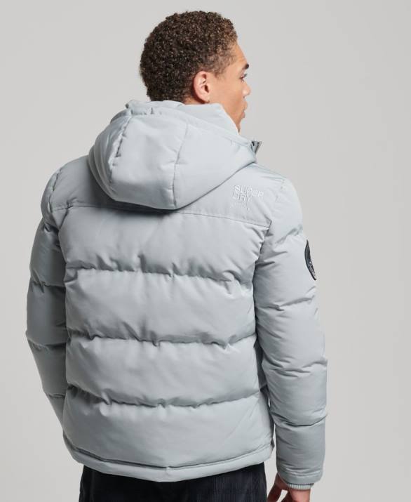 everest puffer jacket με κουκούλα άνδρες είδη ένδυσης γαλάζιο Superdry L02L1158