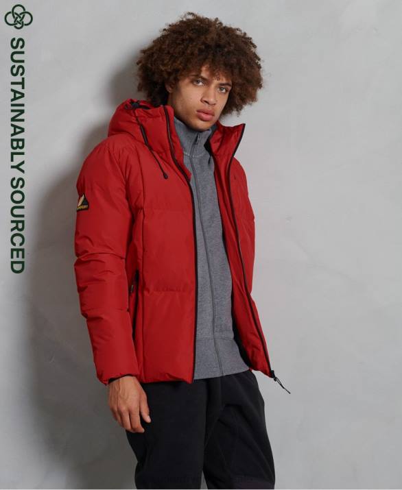 evolution puffer jacket άνδρες είδη ένδυσης το κόκκινο Superdry L02L4788