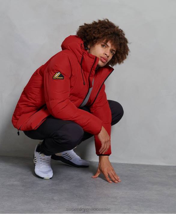 evolution puffer jacket άνδρες είδη ένδυσης το κόκκινο Superdry L02L4788