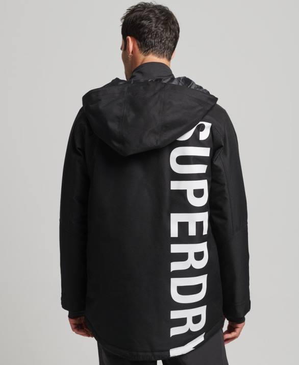 μπουφάν freeride άνδρες είδη ένδυσης μαύρος Superdry L02L981