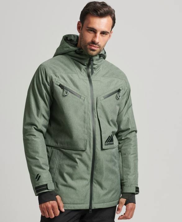 μπουφάν freeride άνδρες είδη ένδυσης πράσινος Superdry L02L982