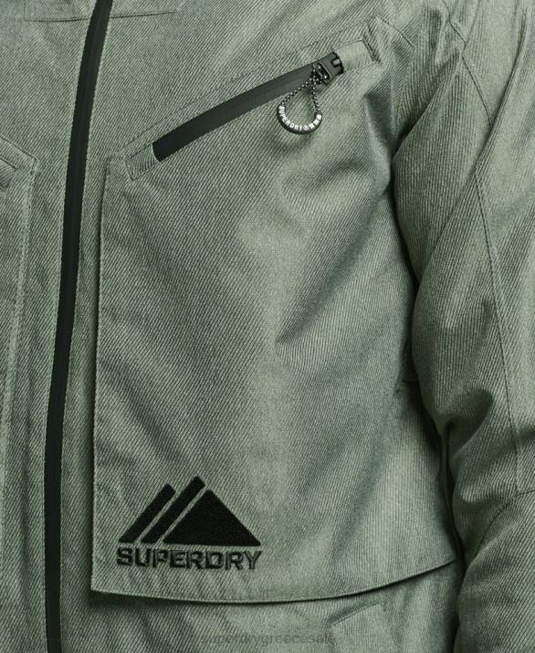 μπουφάν freeride άνδρες είδη ένδυσης πράσινος Superdry L02L982