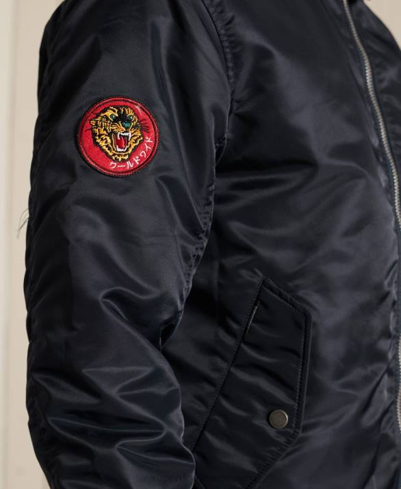 ma1 bomber jacket με κουκούλα άνδρες είδη ένδυσης ΠΟΛΕΜΙΚΟ ΝΑΥΤΙΚΟ Superdry L02L4658