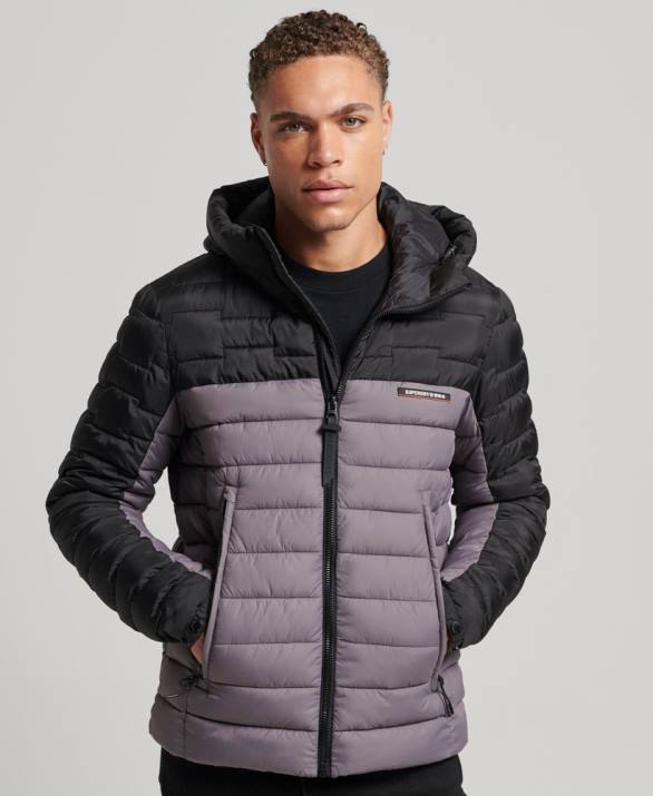 ραντάρ αποστολής καπιτονέ mix fuji jacket άνδρες είδη ένδυσης γκρί Superdry L02L4469