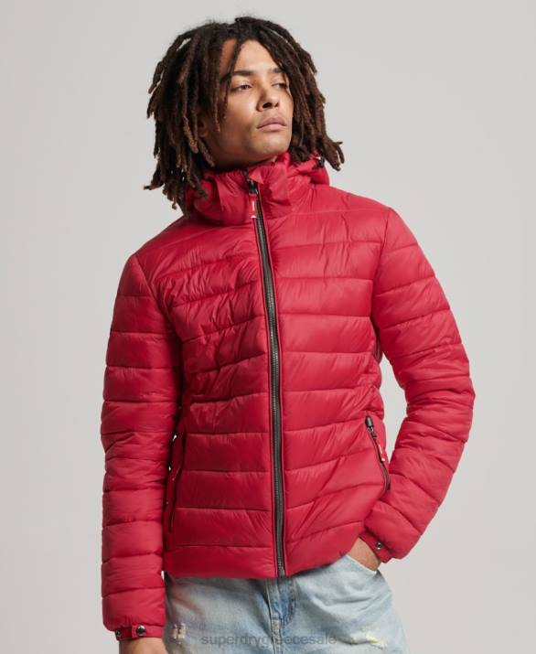 κλασικό puffer jacket με κουκούλα άνδρες είδη ένδυσης το κόκκινο Superdry L02L1041