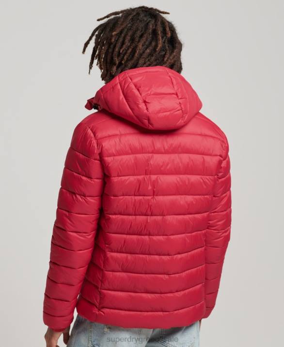 κλασικό puffer jacket με κουκούλα άνδρες είδη ένδυσης το κόκκινο Superdry L02L1041