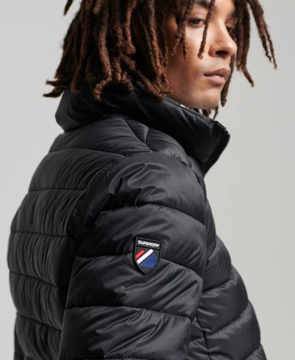 κλασικό λογότυπο puffer jacket άνδρες είδη ένδυσης μαύρος Superdry L02L4633