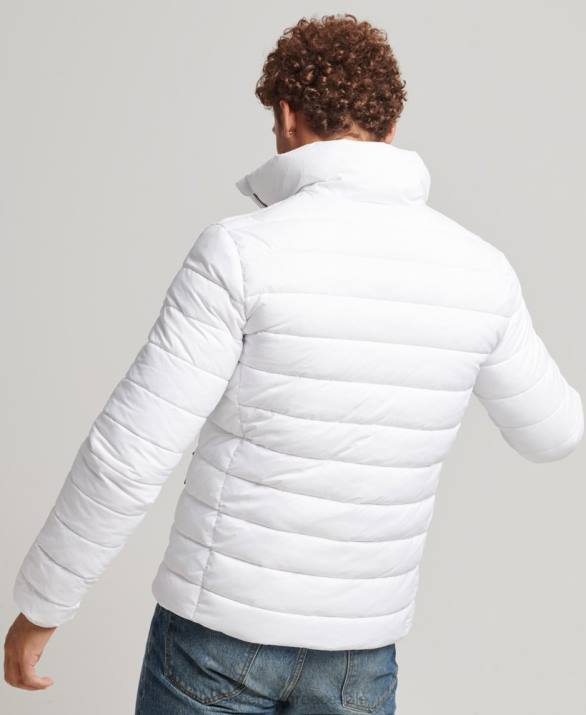 κλασικό λογότυπο puffer jacket άνδρες είδη ένδυσης άσπρο Superdry L02L4695