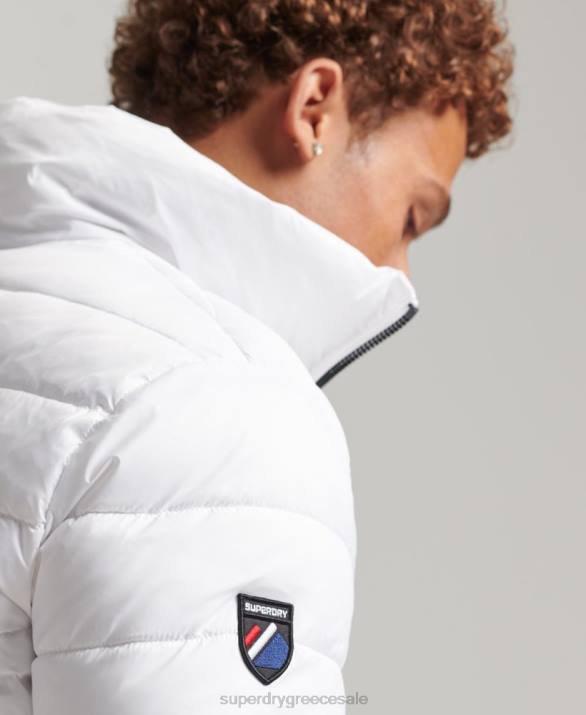 κλασικό λογότυπο puffer jacket άνδρες είδη ένδυσης άσπρο Superdry L02L4695