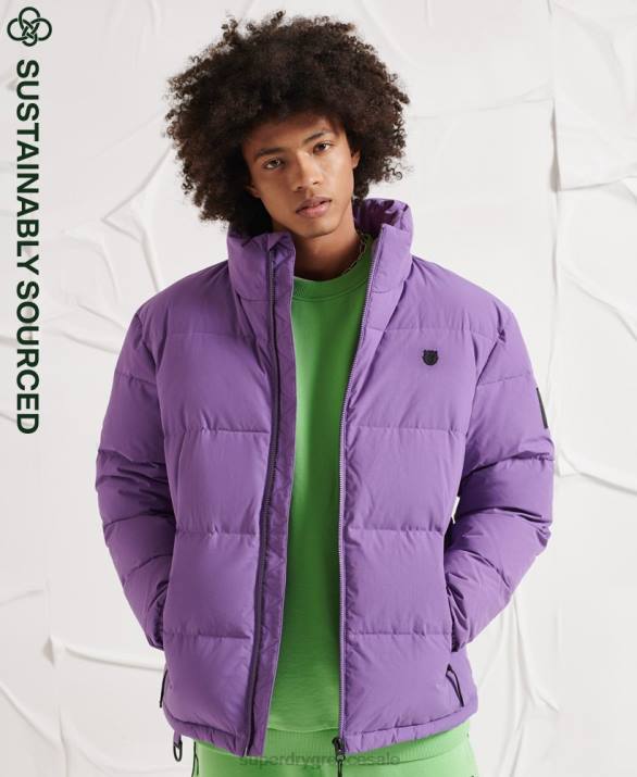 puffer τζάκετ yama-no-kami άνδρες είδη ένδυσης μωβ Superdry L02L4629