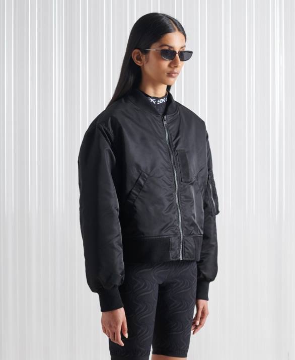 περιορισμένη έκδοση sdx double bomber jacket άνδρες είδη ένδυσης μαύρος Superdry L02L5555