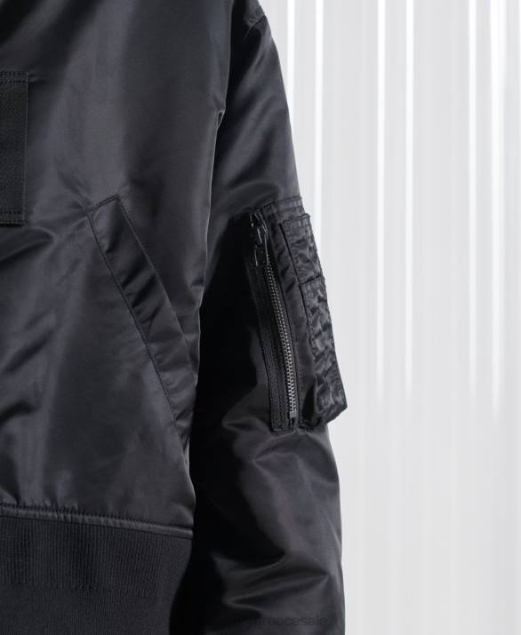 περιορισμένη έκδοση sdx double bomber jacket άνδρες είδη ένδυσης μαύρος Superdry L02L5555