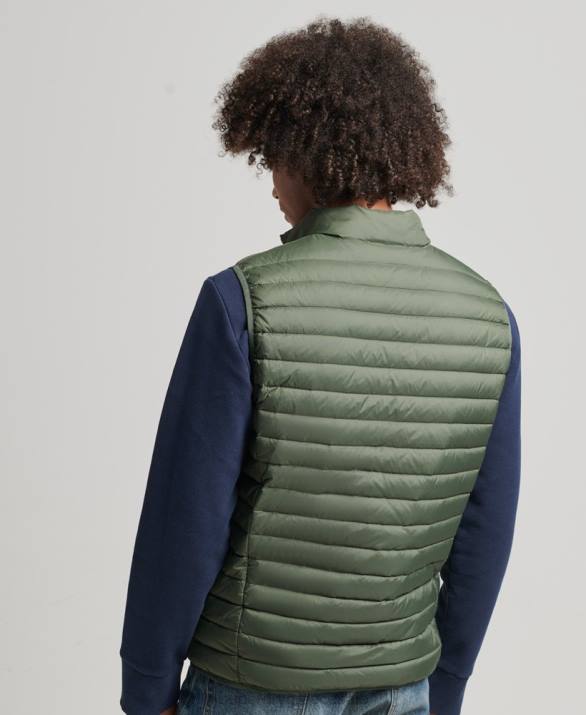 tech core down gilet άνδρες είδη ένδυσης χακί Superdry L02L4445