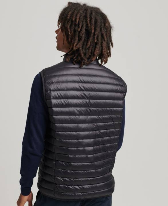 tech core down gilet άνδρες είδη ένδυσης μαύρος Superdry L02L4637