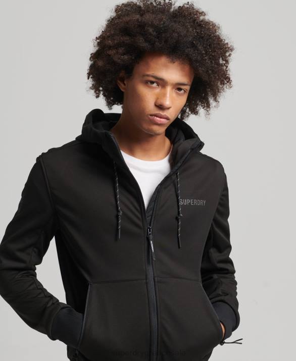 tech soft shell σακάκι πίστας άνδρες είδη ένδυσης μαύρος Superdry L02L1112