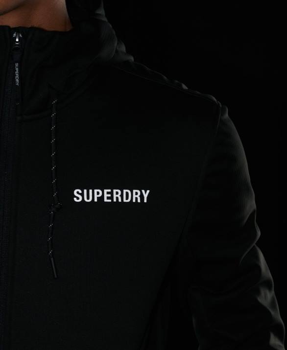 tech soft shell σακάκι πίστας άνδρες είδη ένδυσης μαύρος Superdry L02L1112