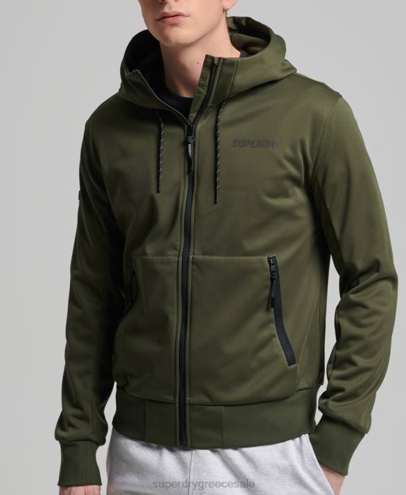 tech soft shell σακάκι πίστας άνδρες είδη ένδυσης χακί Superdry L02L1132