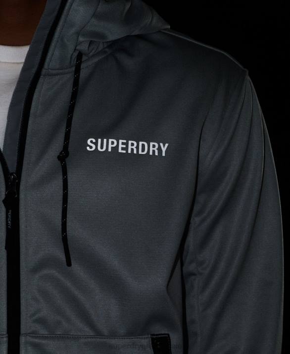 tech soft shell σακάκι πίστας άνδρες είδη ένδυσης γκρί Superdry L02L1141